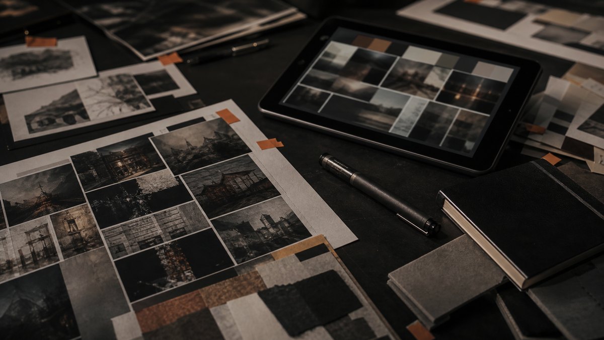Creative development moodboard ve konsept geliştirme alanı