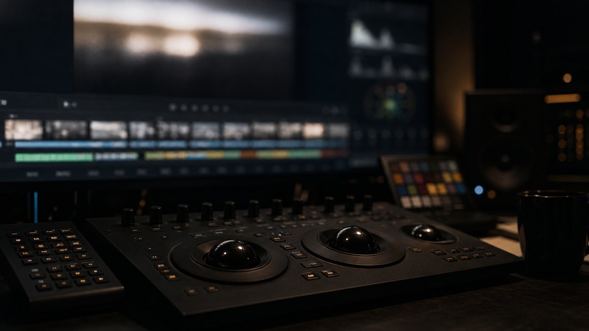 Editorial ve color grading ekranları
