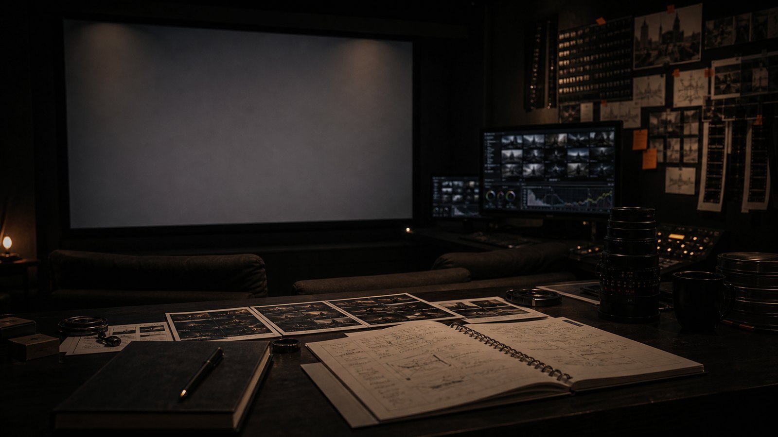 Pre-production ve post-production çalışma masası